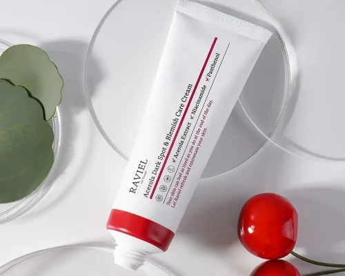 Crema para manchas tamaño viaje con acerola | KUDZŪ - RAVIEL Acerola Dark Spot & Blemish Care Cream 10ml